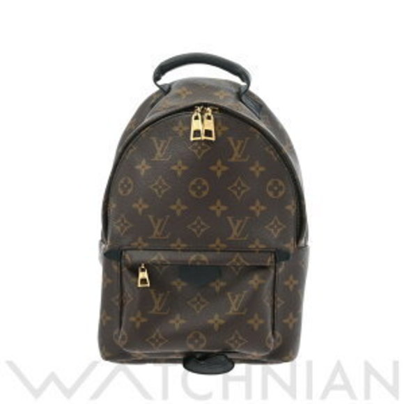 Louis Vuitton Monogram Palm Springs Backpack Brown Black Bag - Picture 1 of 9